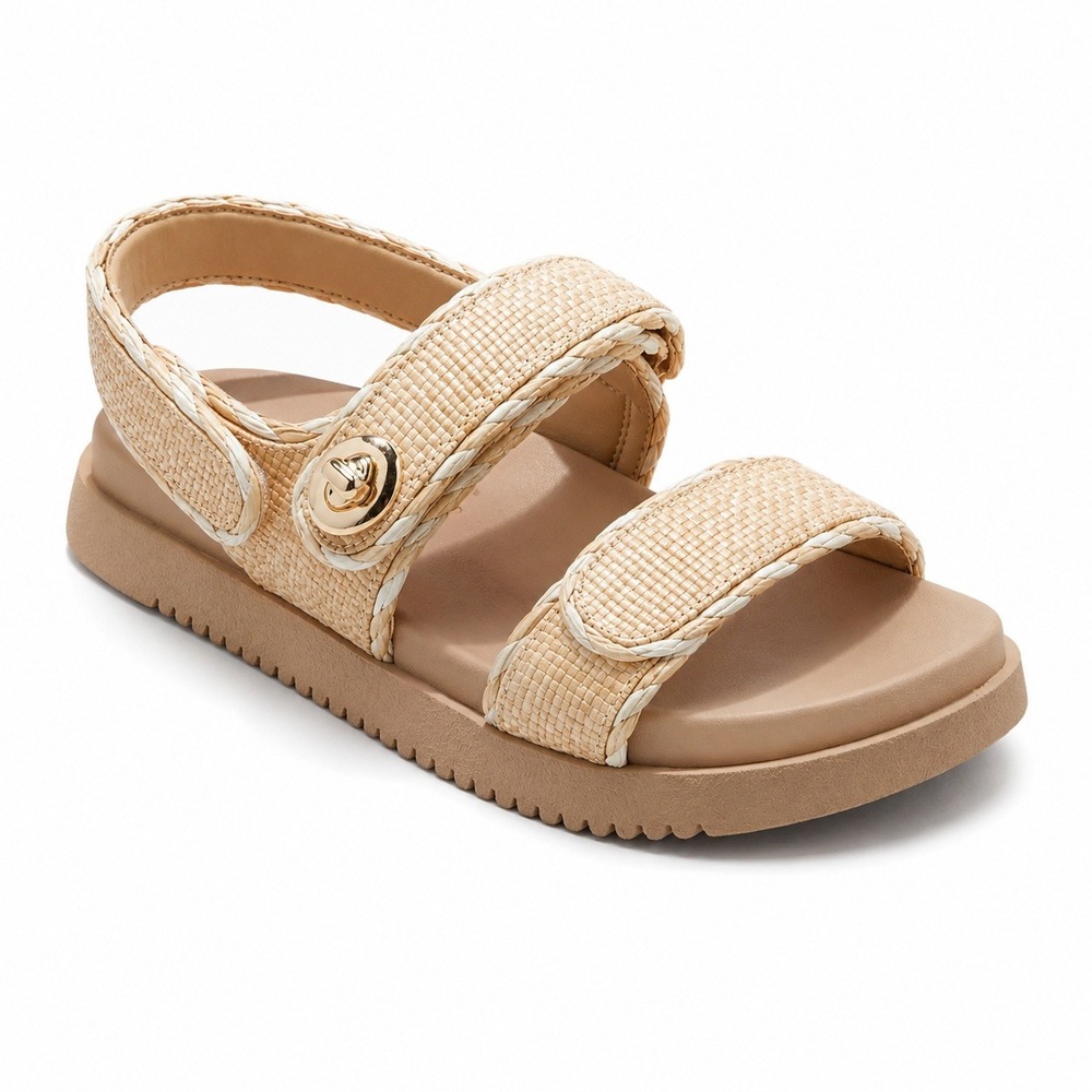 Women's‎ Tilly Raffia Platform Sandals by A New Day Tan Size 5.5 New With Tags